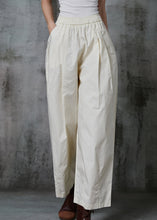 Load image into Gallery viewer, French Milk White Oversized Cotton Harem Pants Trousers Summer