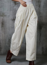 Load image into Gallery viewer, French Milk White Oversized Cotton Harem Pants Trousers Summer