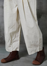 Load image into Gallery viewer, French Milk White Oversized Cotton Harem Pants Trousers Summer