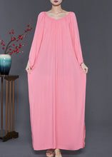 Load image into Gallery viewer, French Pink Oversized Cotton Maxi Dresses Spring