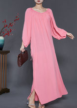 Load image into Gallery viewer, French Pink Oversized Cotton Maxi Dresses Spring