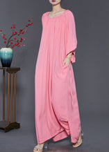 Load image into Gallery viewer, French Pink Oversized Cotton Maxi Dresses Spring