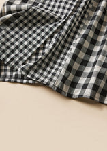 Load image into Gallery viewer, French Plaid Peter Pan Collar Button Linen Shirts Dress Long Sleeve