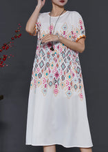 Load image into Gallery viewer, French White Print Chiffon Vacation Dresses Summer