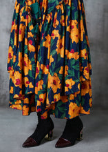 Load image into Gallery viewer, French Yellow Print Exra Large Hem Chiffon Skirt Spring