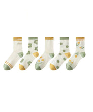 Load image into Gallery viewer, Fresh Jacquard Hollow Breathable Mid Calf Socks