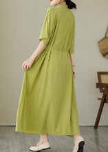 Load image into Gallery viewer, Green O-Neck Button Maxi Dresses Summer