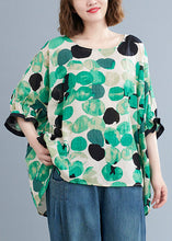 Load image into Gallery viewer, Green O-Neck Cozy Top Short Sleeve