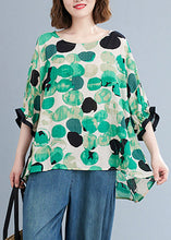 Load image into Gallery viewer, Green O-Neck Cozy Top Short Sleeve