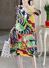 Load image into Gallery viewer, Green O-Neck Wrinkled Maxi Holiday Dress Summer