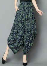 Load image into Gallery viewer, Green Print High Waist Wide Leg Pants