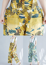 Load image into Gallery viewer, Green Print Patchwork Jumpsuits Wide Leg Denim Spring