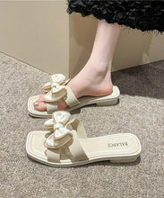 Load image into Gallery viewer, Green Stylish Bow Splicing Slide Sandals Peep Toe