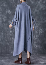 Load image into Gallery viewer, Grey Original Cotton Gown Dress Oversized Cinched Fall