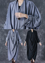 Load image into Gallery viewer, Grey Original Cotton Gown Dress Oversized Cinched Fall