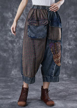 Load image into Gallery viewer, Handmade Applique Asymmetrical Patchwork Pockets Denim Pants Summer