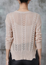 Load image into Gallery viewer, Handmade Apricot Hollow Out Knit Cardigans Spring