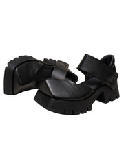 Load image into Gallery viewer, Handmade Black Splicing Platform High Heel Sandals