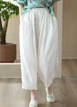 Load image into Gallery viewer, Handmade Green Pockets Elastic Waist Linen Lantern Pants Summer