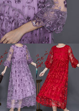 Load image into Gallery viewer, Handmade Purple Embroidered Tulle Dress Bracelet Sleeve