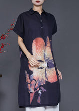 Load image into Gallery viewer, Italian Black Peter Pan Collar Print Cotton Shirt Dress Summer