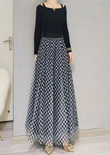 Load image into Gallery viewer, Italian Black Plaid High Waist Exra Large Hem Tulle Skirt Spring