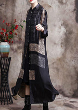 Load image into Gallery viewer, Comfy Italian Black Print Long Silk Dress Cardigan - Limited Stock