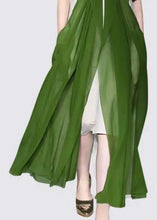 Load image into Gallery viewer, Italian Elegant Green Silk Dress Long Sleeves