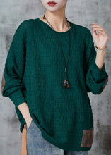 Load image into Gallery viewer, Italian Green Oversized Patchwork Knit Sweater Spring