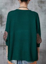 Load image into Gallery viewer, Italian Green Oversized Patchwork Knit Sweater Spring