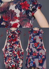 Load image into Gallery viewer, Italian Oversized Crocus Print Chiffon Dresses Summer