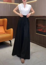 Load image into Gallery viewer, Italian Purple Pockets High Waist Chiffon Wide Leg Pants Summer