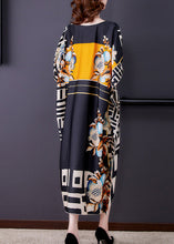 Load image into Gallery viewer, Italian V Neck Print Silk Vacation Long Dresses Summer