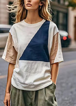 Load image into Gallery viewer, Italian White Oversized Patchwork Linen Beach Vest Summer