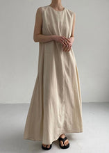 Load image into Gallery viewer, Khaki Cozy Loose Long Dress Sleeveless