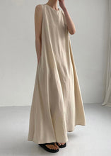 Load image into Gallery viewer, Khaki Cozy Loose Long Dress Sleeveless