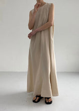 Load image into Gallery viewer, Khaki Cozy Loose Long Dress Sleeveless