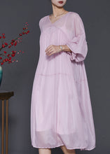 Load image into Gallery viewer, Light Purple Chiffon Dress Two Pieces Set Oversized Lantern Sleeve