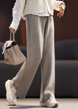 Load image into Gallery viewer, Loose Apricot Pockets Elastic Waist Woolen Pants Spring