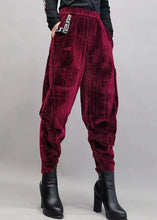 Load image into Gallery viewer, Loose Green Pockets Corduroy High Waist Warm Fleece Lantern Pants