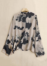 Load image into Gallery viewer, Loose Black Print Button Cotton Shirt Long Sleeve