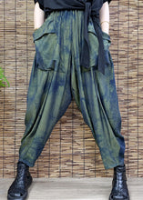 Load image into Gallery viewer, Loose Green Print Crop Harem Pants Summer