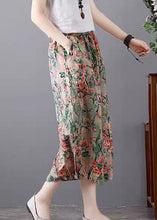 Load image into Gallery viewer, Loose Green Print Pockets Elastic Waist Cotton Skirt Summer