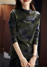 Load image into Gallery viewer, Loose Green Turtleneck Tulle Warm Fleece Top Long Sleeve