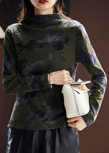 Load image into Gallery viewer, Loose Green Turtleneck Tulle Warm Fleece Top Long Sleeve