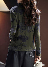 Load image into Gallery viewer, Loose Green Turtleneck Tulle Warm Fleece Top Long Sleeve