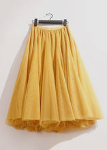 Load image into Gallery viewer, Loose Grey Solid Elastic Waist Tulle Skirts Summer