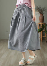 Load image into Gallery viewer, Loose Large Plaid Pockets Elastic Waist Cotton Skirts Summer