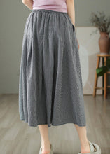 Load image into Gallery viewer, Loose Large Plaid Pockets Elastic Waist Cotton Skirts Summer