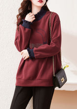 Load image into Gallery viewer, Loose Mulberry Ruffled Warm Fleece Sweatshirts Top Winter